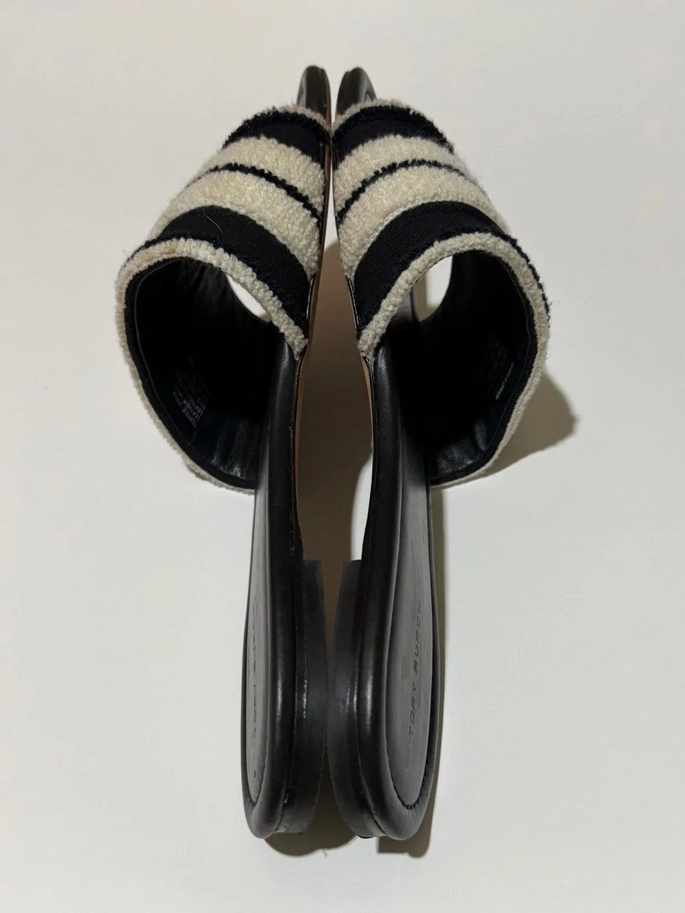 Tory Burch Striped Slides Women's Size 9.5